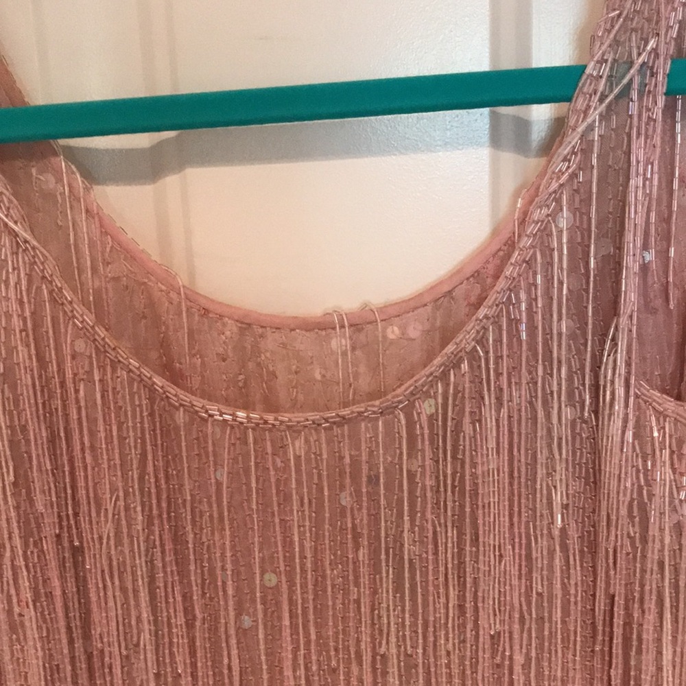 Pink Sequin Fringe Tank Top - Picture 4 of 8